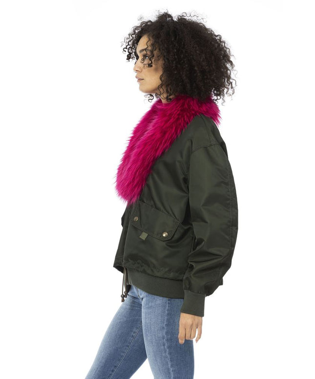 Mr&Mrs Italy Green Polyamide Women Bomber Jacket