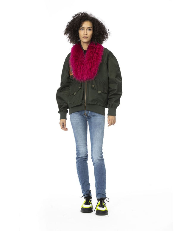 Mr&Mrs Italy Green Polyamide Women Bomber Jacket
