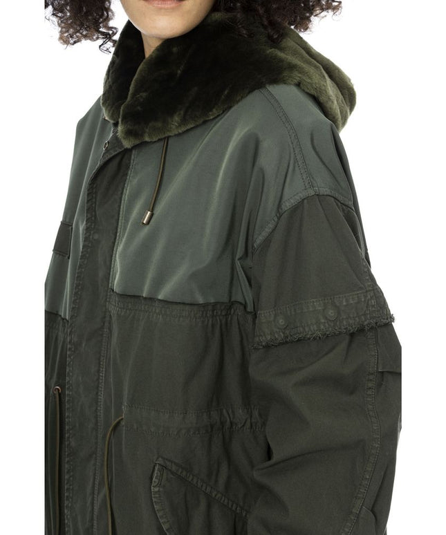 Mr&Mrs Italy Green Cotton Women Parka