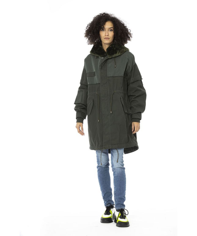Mr&Mrs Italy Green Cotton Women Parka