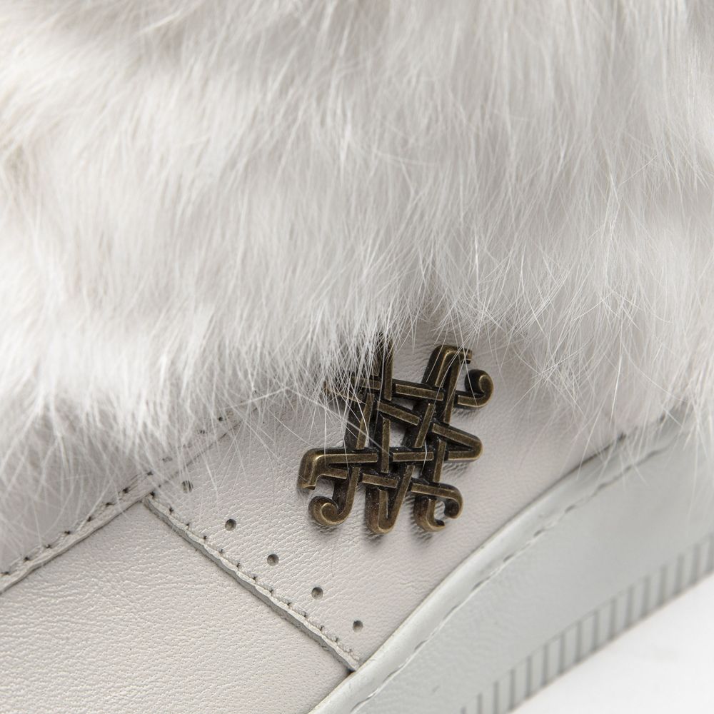 Mr&Mrs Italy White Cotton Women Sneaker