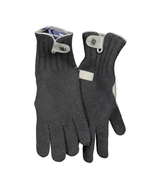 Harmont & Blaine Black Wool Glove