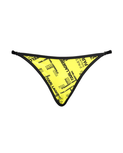 Karl Lagerfeld Yellow Elastane Swimwear