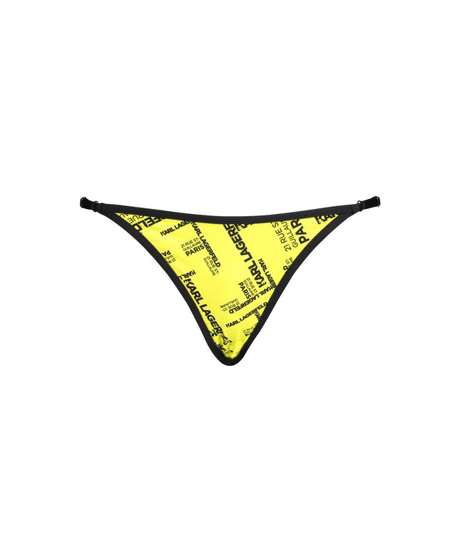 Karl Lagerfeld Yellow Elastane Swimwear