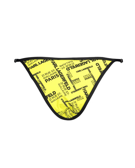 Karl Lagerfeld Yellow Elastane Swimwear