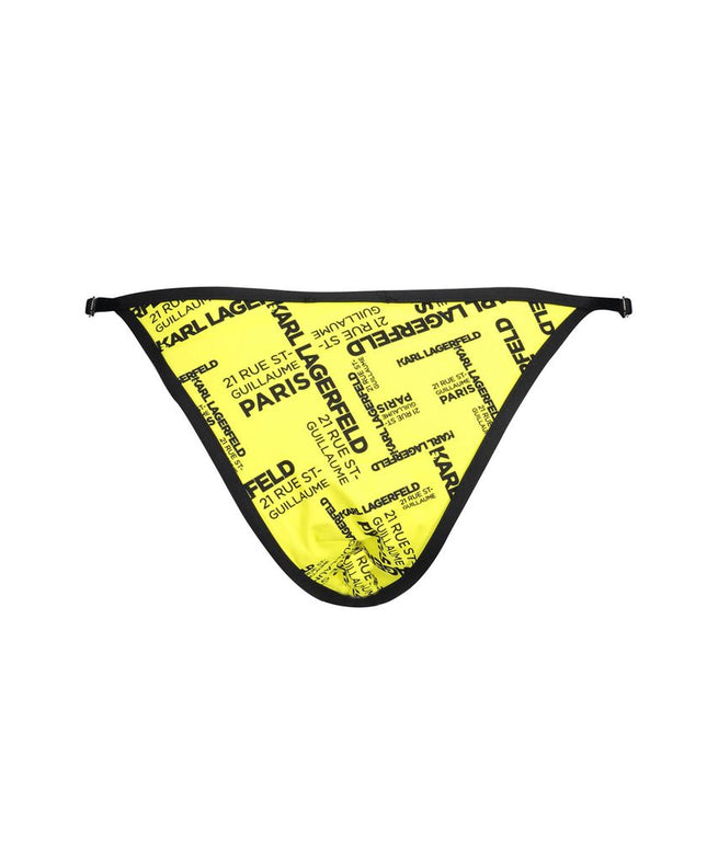 Karl Lagerfeld Yellow Elastane Swimwear