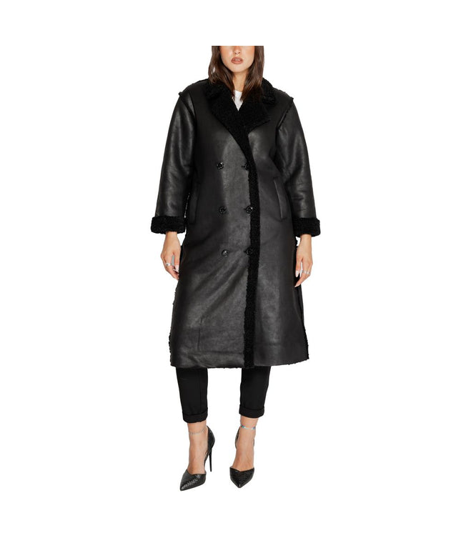 Cleré Black Polyester Coat