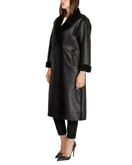Cleré Black Polyester Coat