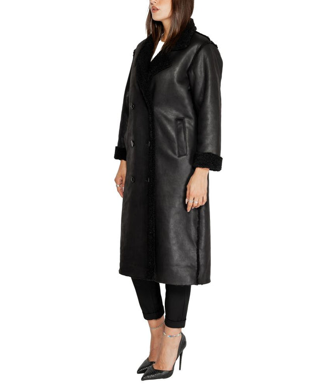 Cleré Black Polyester Coat
