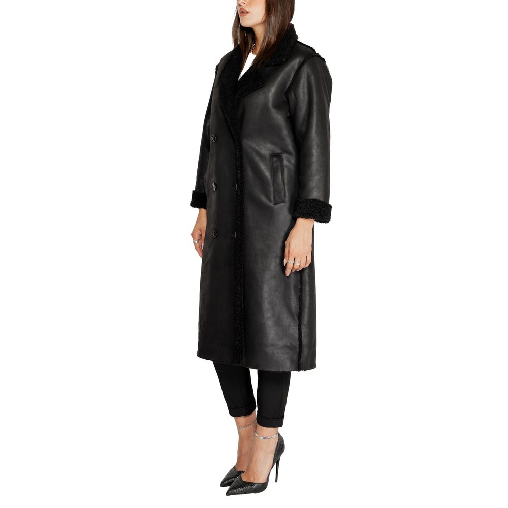 Cleré Black Polyester Coat