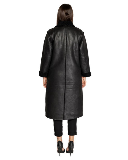 Cleré Black Polyester Coat