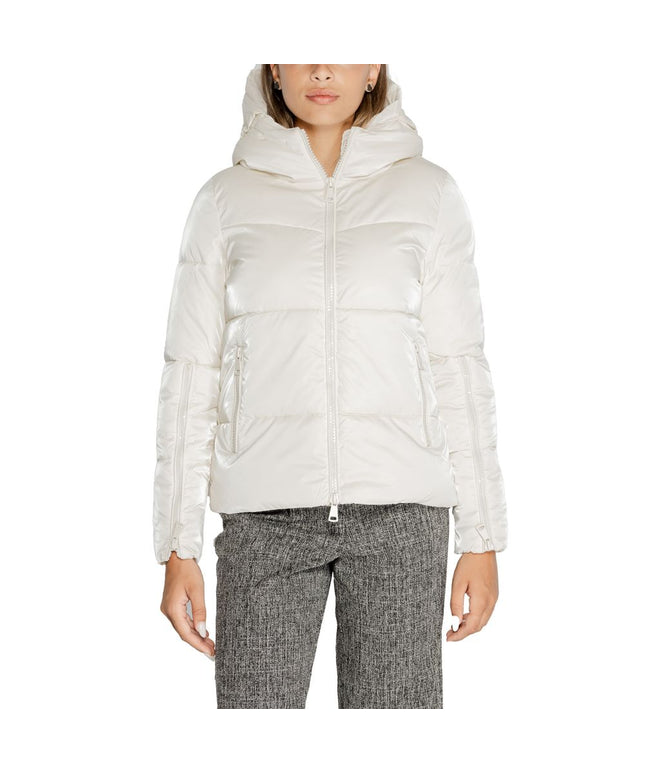 Cleré Cream Polyester Jackets & Coat