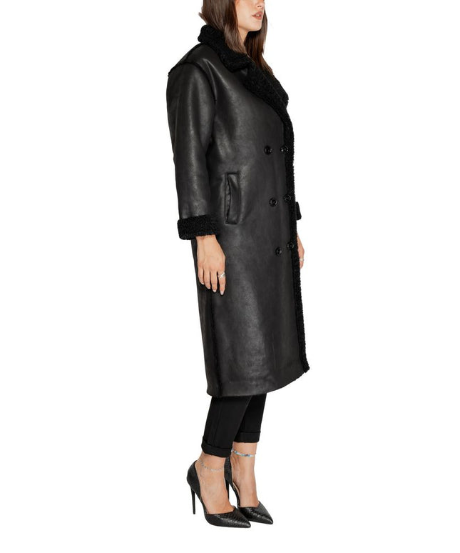 Cleré Black Polyester Coat