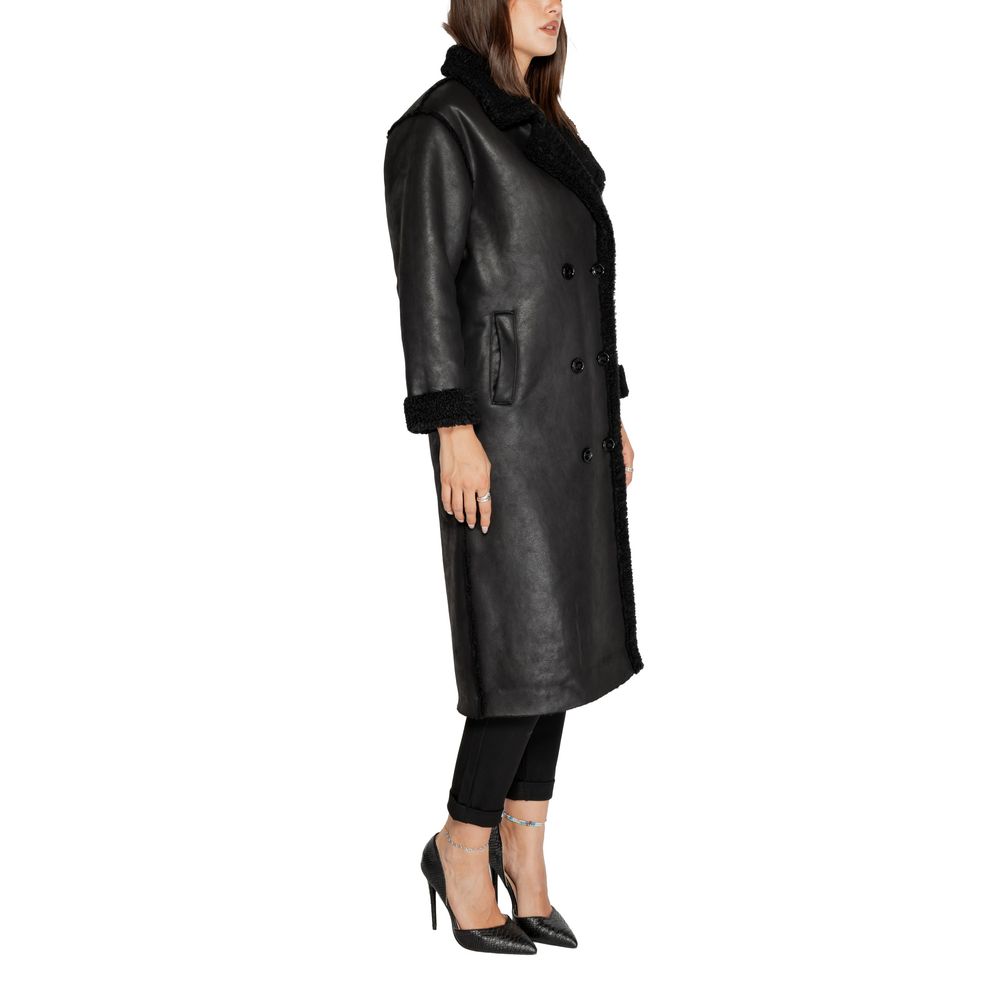 Cleré Black Polyester Coat