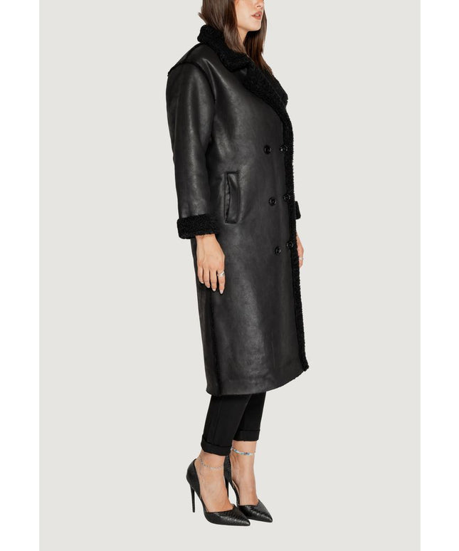 Cleré Black Polyester Coat