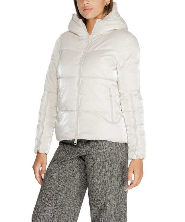 Cleré Cream Polyester Jackets & Coat
