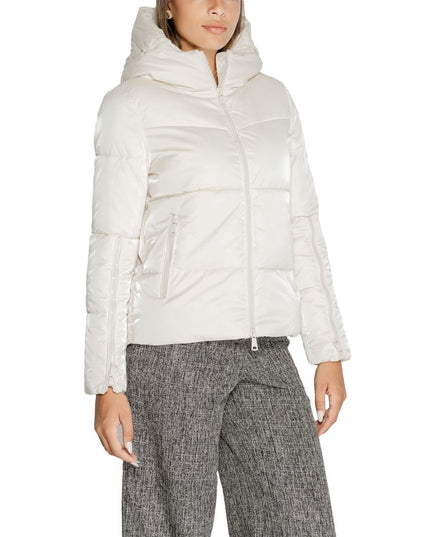 Cleré Cream Polyester Jackets & Coat
