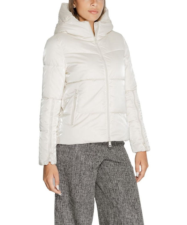 Cleré Cream Polyester Jackets & Coat