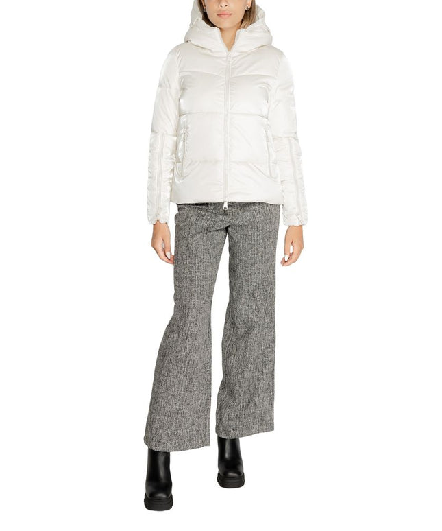Cleré Cream Polyester Jackets & Coat