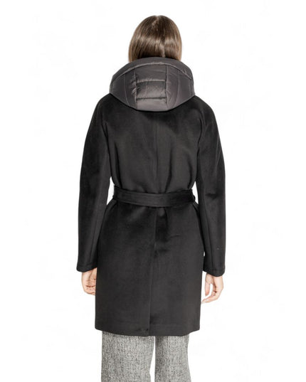 Cleré Black Polyester Coat