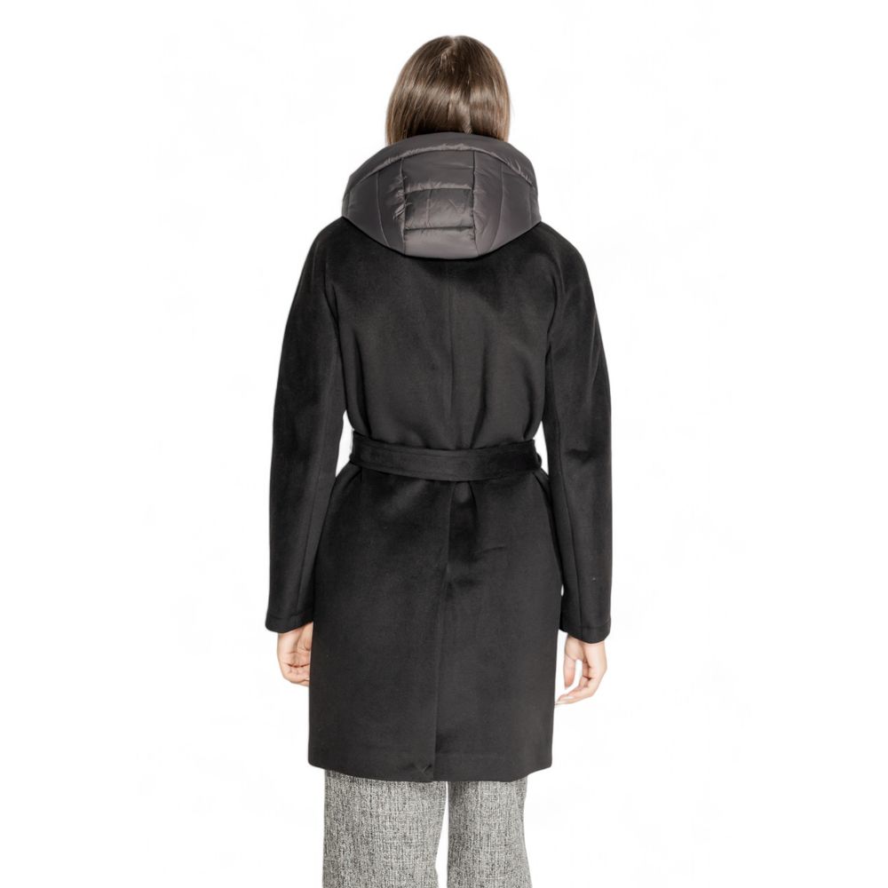 Cleré Black Polyester Coat