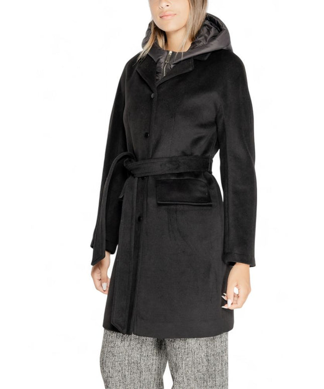 Cleré Black Polyester Coat