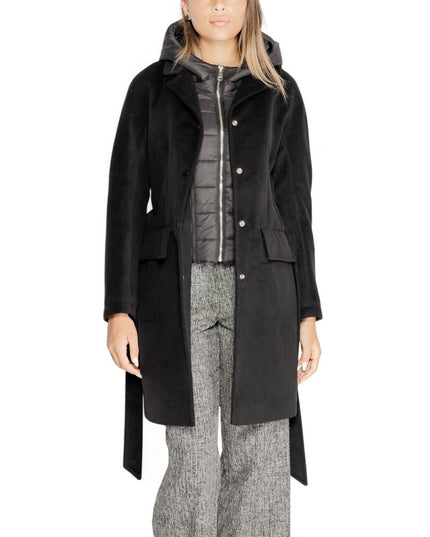Cleré Black Polyester Coat