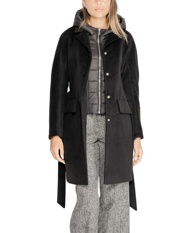 Cleré Black Polyester Coat