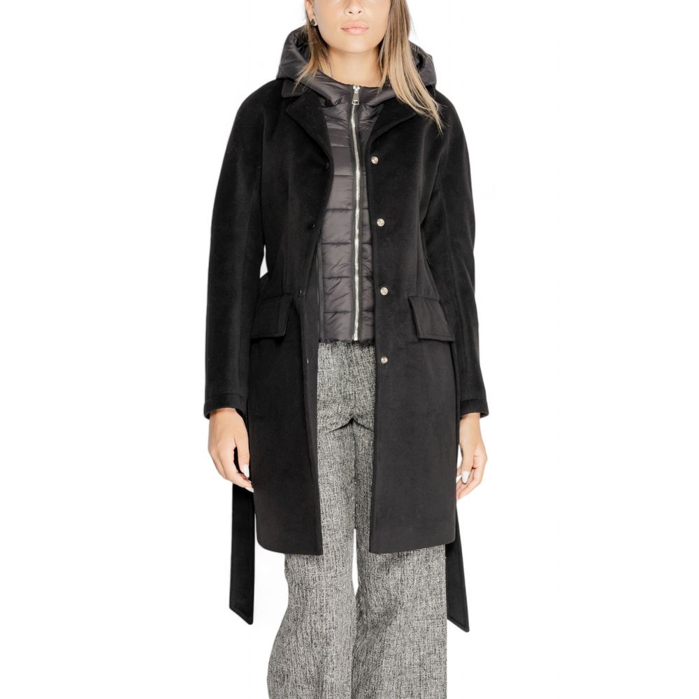 Cleré Black Polyester Coat