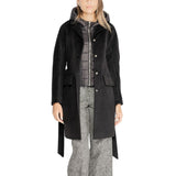 Cleré Black Polyester Coat