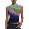 Desigual Green Polyester Tank Top