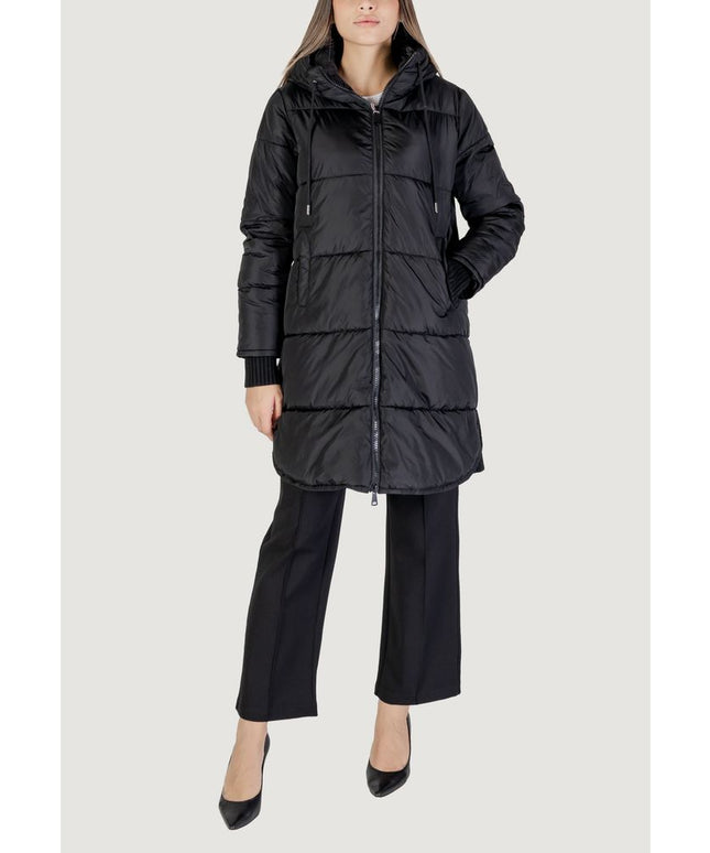 Cleré Black Polyester Jackets & Coat