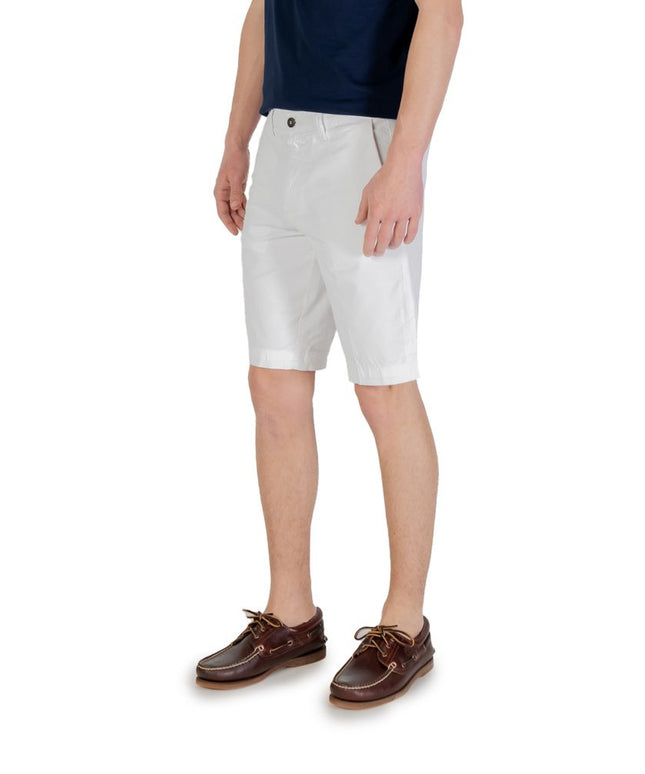Borghese White Cotton Bermuda