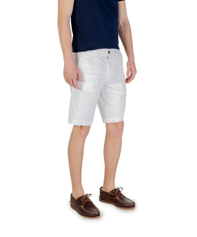 Borghese White Cotton Bermuda