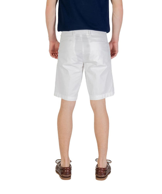 Borghese White Cotton Bermuda