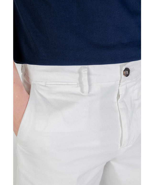 Borghese White Cotton Bermuda