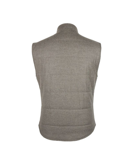 Made in Italy Brown Wool Sleveless Jacket