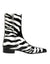 Dolce & Gabbana Black White Zebra Leather Mid Calf Boots Shoes