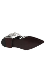 Dolce & Gabbana Black White Zebra Leather Mid Calf Boots Shoes