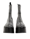 Dolce & Gabbana Black Crystal Strass Mid Calf Short BootsShoes