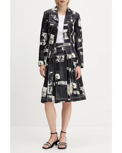 Desigual Black Cotton Skirt