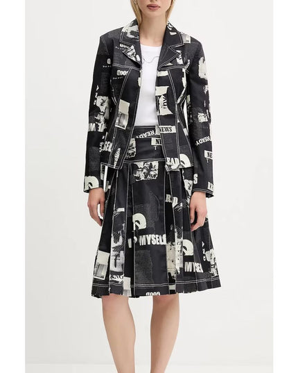 Desigual Black Cotton Jackets & Coat