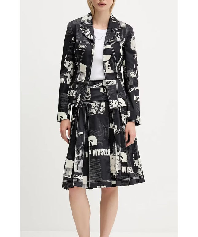 Desigual Black Cotton Jackets & Coat