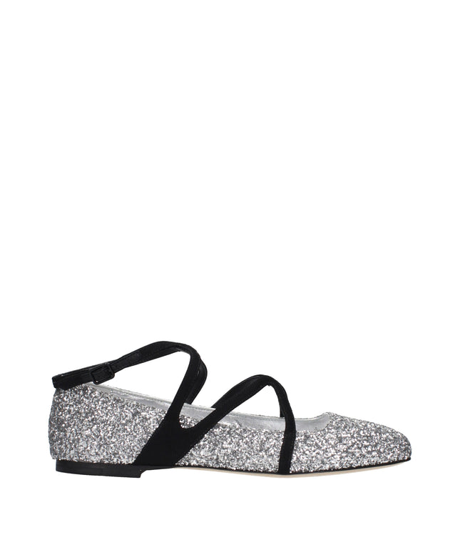 Jimmy Choo Gray Plastic Ballet Flats