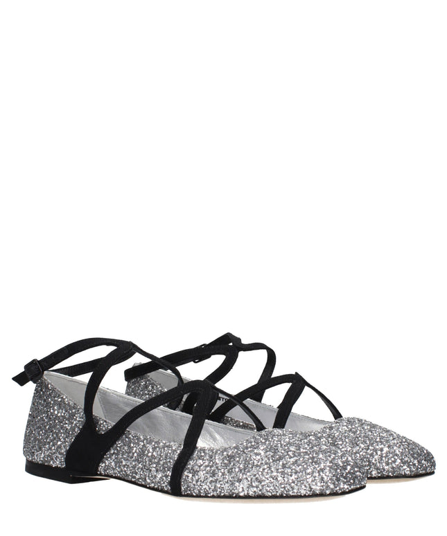 Jimmy Choo Gray Plastic Ballet Flats