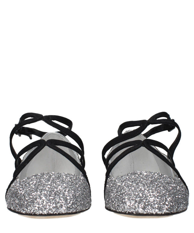 Jimmy Choo Gray Plastic Ballet Flats