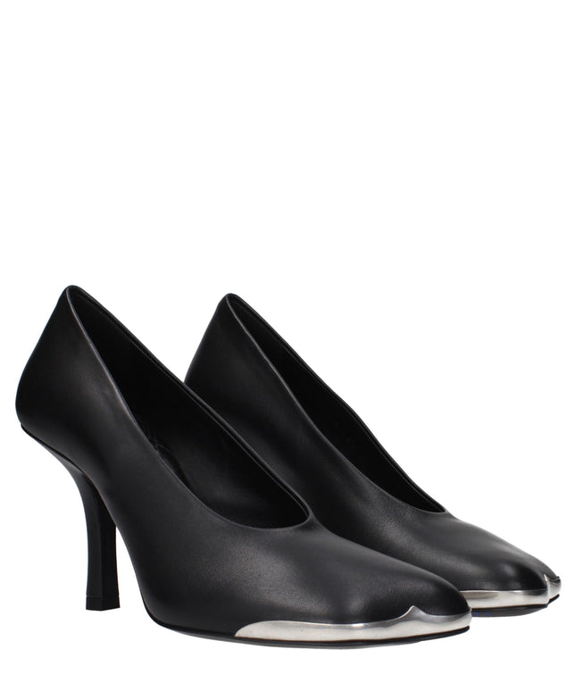 Burberry Black Leather High Heel Pumps