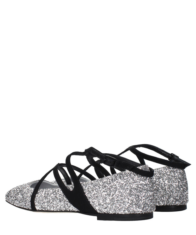 Jimmy Choo Gray Plastic Ballet Flats