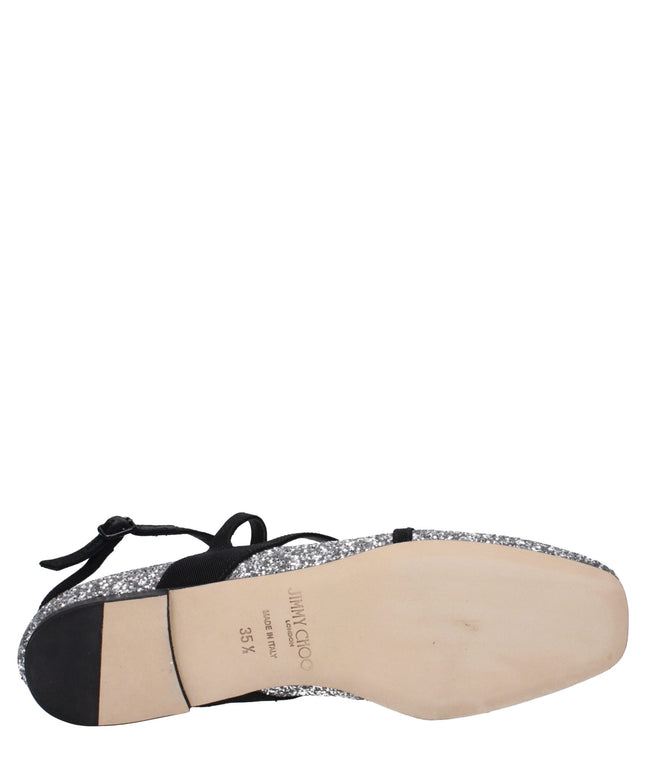 Jimmy Choo Gray Plastic Ballet Flats
