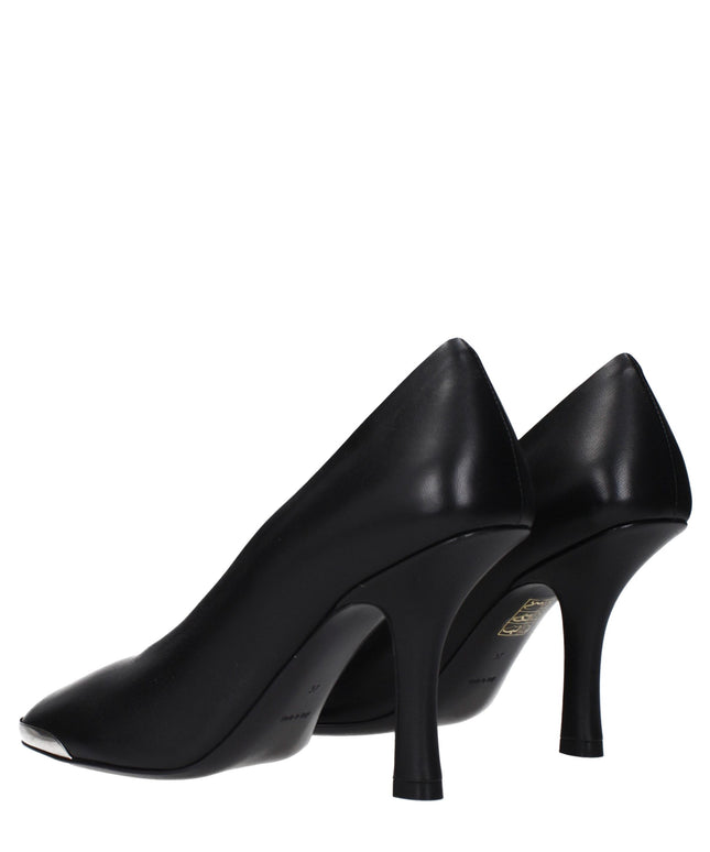 Burberry Black Leather High Heel Pumps